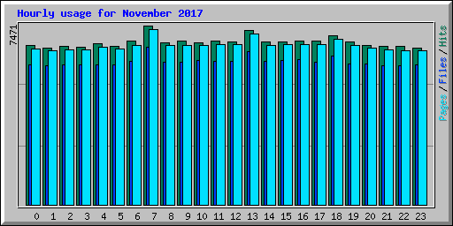 Hourly usage for November 2017