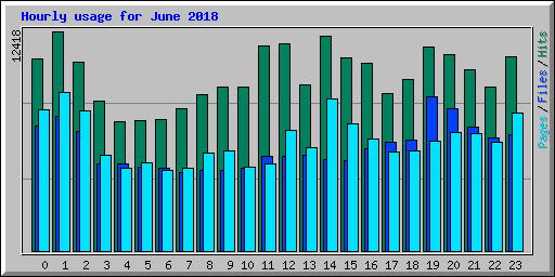 Hourly usage for June 2018